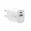 Încărcător de călătorie SWISSTEN EDGE GaN 1x USB-C PD 35W + 1x USB-A 18W QC ALB