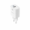 Încărcător de călătorie SWISSTEN EDGE GaN 1x USB-C PD 35W + 1x USB-A 18W QC ALB