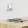 Încărcător de călătorie SWISSTEN EDGE GaN 1x USB-C PD 35W + 1x USB-A 18W QC ALB