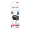 Încărcător de călătorie SWISSTEN EDGE GaN 1x USB-C PD 35W + 1x USB-A 18W QC NEGRU