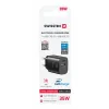 Încărcător de călătorie SWISSTEN EDGE GaN 1x USB-C PD 35W + 1x USB-A 18W QC NEGRU