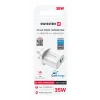 Încărcător de călătorie SWISSTEN EDGE GaN 1x USB-C PD 35W + 1x USB-A 18W QC, pentru priză UK, alb
