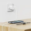 Încărcător de călătorie SWISSTEN EDGE GaN 1x USB-C PD 35W + 1x USB-A 18W QC, pentru priză UK, alb