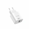 Încărcător de călătorie SWISSTEN EDGE GaN 1x USB-C PD 45W + 1x USB-A 18W QC ALB