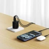 Încărcător de călătorie SWISSTEN EDGE GaN 1x USB-C PD 45W + 1x USB-A 18W QC NEGRU