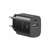 Încărcător de călătorie SWISSTEN EDGE GaN 1x USB-C PD 45W + 1x USB-A 18W QC NEGRU