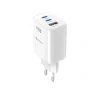 Încărcător de călătorie SWISSTEN EDGE GaN 2x USB-C PD 65W + 1x USB-A 18W QC ALB
