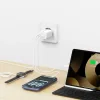 Încărcător de călătorie SWISSTEN EDGE GaN 2x USB-C PD 65W + 1x USB-A 18W QC ALB