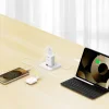 Încărcător de călătorie SWISSTEN EDGE GaN 2x USB-C PD 65W + 1x USB-A 18W QC ALB