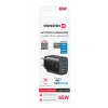 Încărcător de călătorie SWISSTEN EDGE GaN 2x USB-C PD 65W + 1x USB-A 18W QC NEGRU