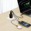 Încărcător de călătorie SWISSTEN EDGE GaN 2x USB-C PD 65W + 1x USB-A 18W QC NEGRU