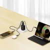 Încărcător de călătorie SWISSTEN EDGE GaN 2x USB-C PD 65W + 1x USB-A 18W QC NEGRU