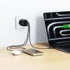Încărcător de călătorie SWISSTEN EDGE GaN 2x USB-C PD 65W + 1x USB-A 18W QC NEGRU