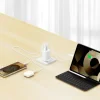 Încărcător de călătorie SWISSTEN EDGE GaN 2x USB-C PD 65W + 1x USB-A 18W QC, pentru priză UK, alb