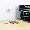 Încărcător de călătorie SWISSTEN EDGE GaN 2x USB-C PD 65W + 1x USB-A 18W QC, pentru priză UK, alb