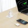 Încărcător de călătorie SWISSTEN EDGE GaN 2x USB-C PD 65W + 1x USB-A 18W QC, pentru priză UK, alb