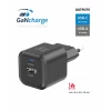 Încărcător de călătorie SWISSTEN GaN 1x USB-C 20W PD + 1x USB-A 18W QC NEGRU