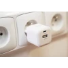 Încărcător de călătorie SWISSTEN GaN 1x USB-C 20W PD și 1x USB-A 18W QC ALB