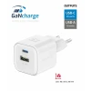 Încărcător de călătorie SWISSTEN GaN 1x USB-C 20W PD și 1x USB-A 18W QC ALB