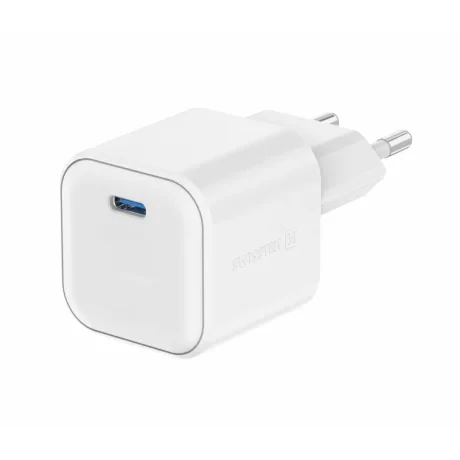 Încărcător de călătorie SWISSTEN GaN 1x USB-C 35W, alb