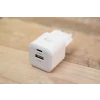 Încărcător de călătorie SWISSTEN GaN 1x USB-C 35W PD + 1x USB-A 27W QC ALB