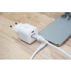 Încărcător de călătorie SWISSTEN GaN 1x USB-C 35W PD + 1x USB-A 27W QC ALB