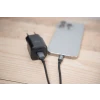 Încărcător de călătorie SWISSTEN GaN 1x USB-C 35W PD + 1x USB-A 27W QC NEGRU