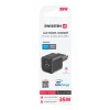 Încărcător de călătorie SWISSTEN GaN 1x USB-C 35W PD + 1x USB-A 27W QC NEGRU