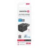 Încărcător de călătorie SWISSTEN GaN 1x USB-C 35W PD + 1x USB-A 27W QC NEGRU