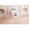 Încărcător de călătorie SWISSTEN GaN 1x USB-C 45W PD + 1x USB-A 18W QC ALB