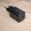 Încărcător de călătorie SWISSTEN GaN 1x USB-C 45W PD + 1x USB-A 18W QC NEGRU