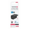 Încărcător de călătorie SWISSTEN GaN 1x USB-C 45W PD + 1x USB-A 18W QC NEGRU