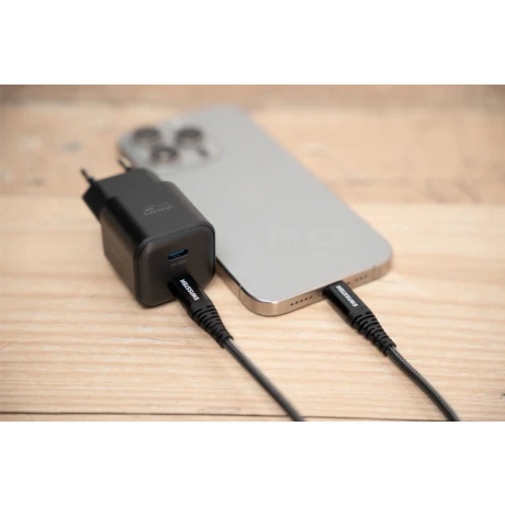 Încărcător de călătorie SWISSTEN GaN 2x USB-C 20W Power Delivery Negru