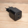 Încărcător de călătorie SWISSTEN GaN 2x USB-C 20W Power Delivery Negru