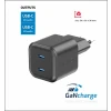 Încărcător de călătorie SWISSTEN GaN 2x USB-C 20W Power Delivery Negru