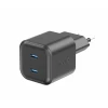 Încărcător de călătorie SWISSTEN GaN 2x USB-C 20W Power Delivery Negru