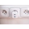 Încărcător de călătorie SWISSTEN GaN 2x USB-C 20W, putere de alimentare, alb