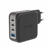 Încărcător de călătorie SWISSTEN GaN 3x USB-C 100W PD + 1x USB-A 18W QC NEGRU