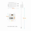 Încărcător de călătorie SWISSTEN SlideCHARGE GAN 30W, 1× USB-A 18W cu cablu retractabil USB-C de 0,75 m, alb