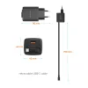 Încărcător de călătorie SWISSTEN SlideCHARGE GAN 30W, 1× USB-A 18W cu cablu retractabil USB-C de 0,75 m, negru