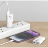 Încărcător de călătorie SWISSTEN SLIM GaN USB-C + USB-A 30W alb