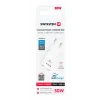 Încărcător de călătorie SWISSTEN SLIM GaN USB-C + USB-A 30W alb