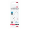 Încărcător de călătorie SWISSTEN SLIM GaN USB-C + USB-A 30W alb