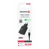 Încărcător de călătorie Swissten Smart IC cu 2x USB 2.1A Alimentare + Cablu de date USB / Micro USB 1.2 m Negru