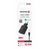 Încărcător de călătorie Swissten Smart IC cu 2x USB 2.1A, cablu de alimentare + date, USB / Lightning, 1.2 m, negru