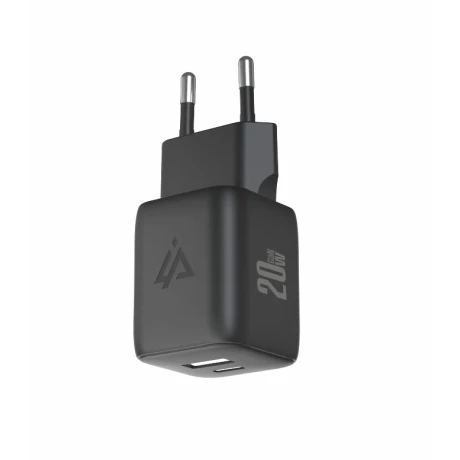 Încărcător de perete iPEAX GaN 20W (USB-C + USB-A) negru