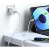 Încărcător de perete iPEAX GaN 25W (USB-C + USB-A) alb