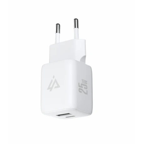 Încărcător de perete iPEAX GaN 25W (USB-C + USB-A) alb