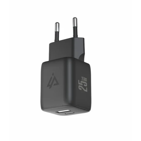 Încărcător de perete iPEAX GaN 25W (USB-C + USB-A) negru