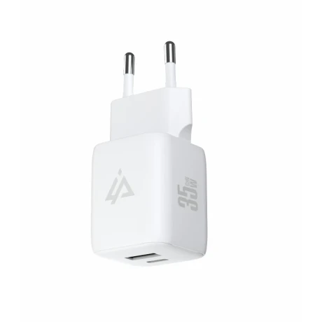 Încărcător de perete iPEAX GaN 35W (USB-C + USB-A) alb